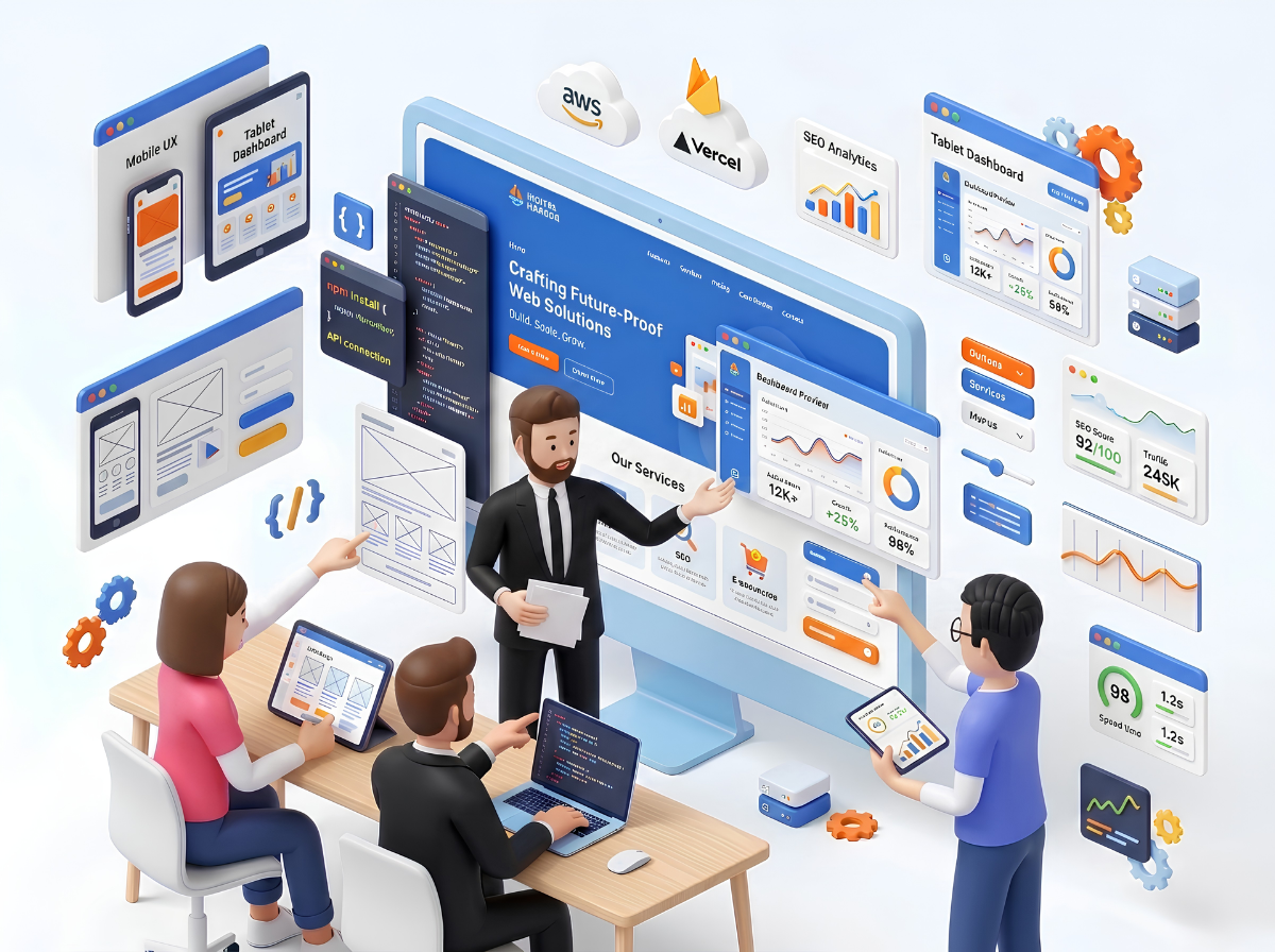 Responsive website development with modern UI and seamless functionality